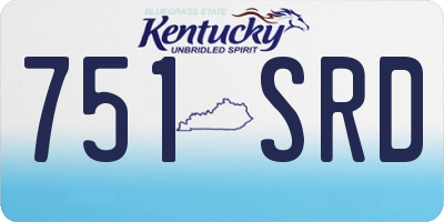 KY license plate 751SRD