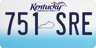 KY license plate 751SRE