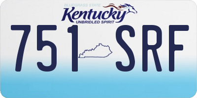 KY license plate 751SRF