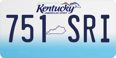 KY license plate 751SRI