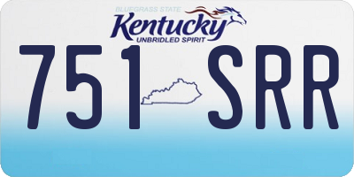 KY license plate 751SRR