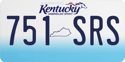 KY license plate 751SRS