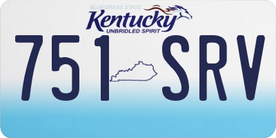 KY license plate 751SRV