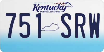 KY license plate 751SRW