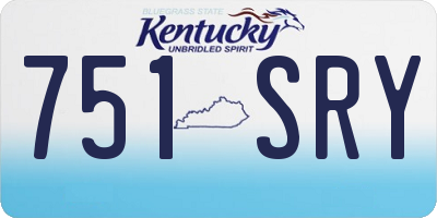 KY license plate 751SRY