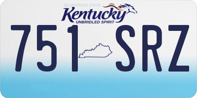 KY license plate 751SRZ