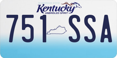KY license plate 751SSA