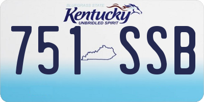 KY license plate 751SSB