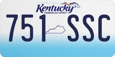 KY license plate 751SSC