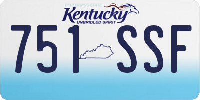 KY license plate 751SSF