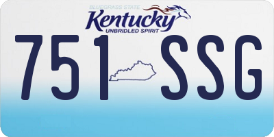 KY license plate 751SSG