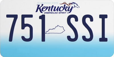 KY license plate 751SSI