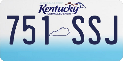 KY license plate 751SSJ