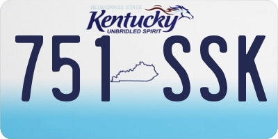 KY license plate 751SSK