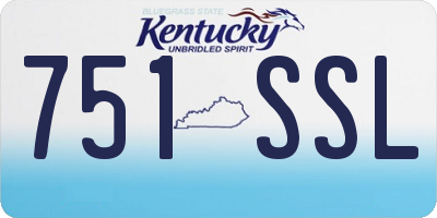 KY license plate 751SSL