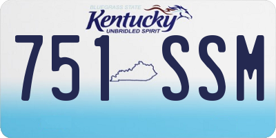 KY license plate 751SSM