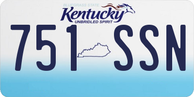 KY license plate 751SSN