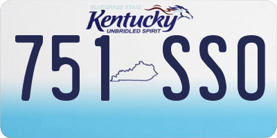 KY license plate 751SSO