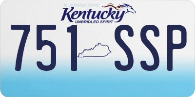 KY license plate 751SSP