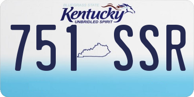 KY license plate 751SSR