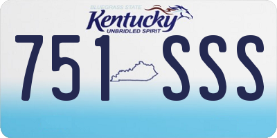 KY license plate 751SSS