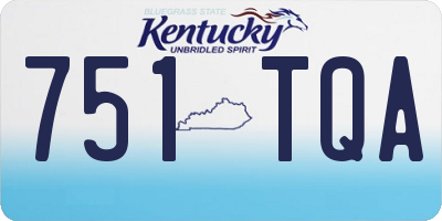 KY license plate 751TQA