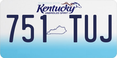 KY license plate 751TUJ