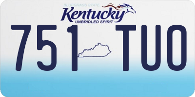 KY license plate 751TUO