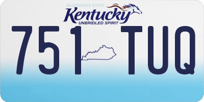KY license plate 751TUQ