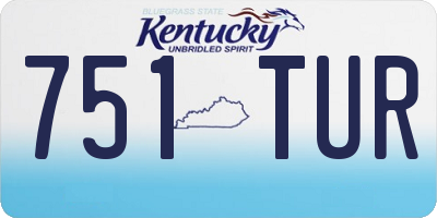 KY license plate 751TUR