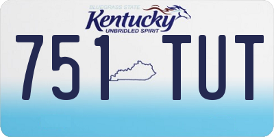 KY license plate 751TUT