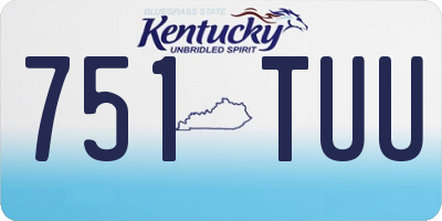 KY license plate 751TUU