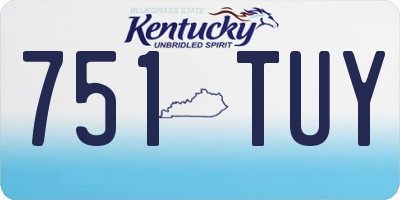 KY license plate 751TUY