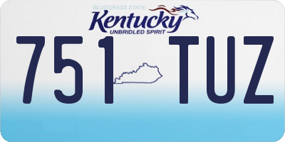 KY license plate 751TUZ