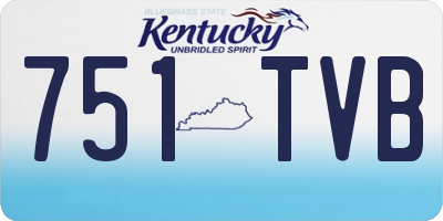 KY license plate 751TVB