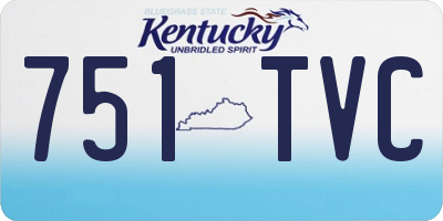 KY license plate 751TVC