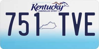 KY license plate 751TVE