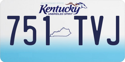 KY license plate 751TVJ