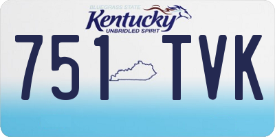 KY license plate 751TVK