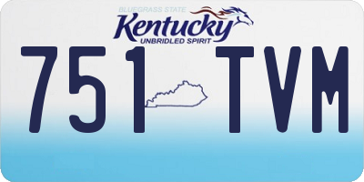 KY license plate 751TVM
