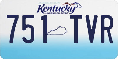 KY license plate 751TVR