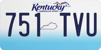 KY license plate 751TVU