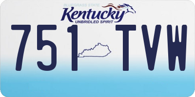 KY license plate 751TVW