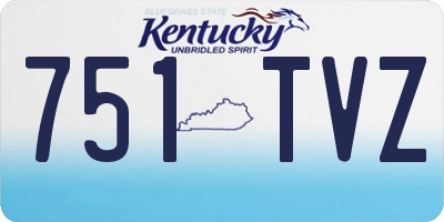 KY license plate 751TVZ