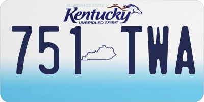 KY license plate 751TWA