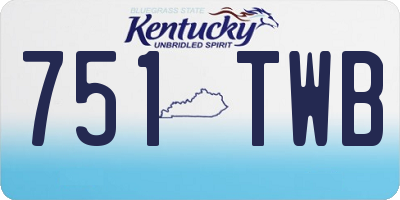 KY license plate 751TWB