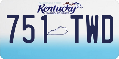 KY license plate 751TWD