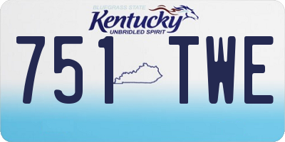 KY license plate 751TWE