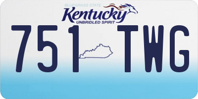 KY license plate 751TWG