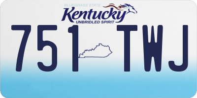 KY license plate 751TWJ